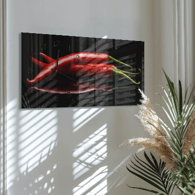 Négyszögletes üvegóra vízszintesen Csípős paprika