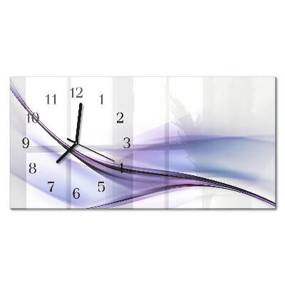 Négyszögletes üvegóra vízszintesen Színes hullámok