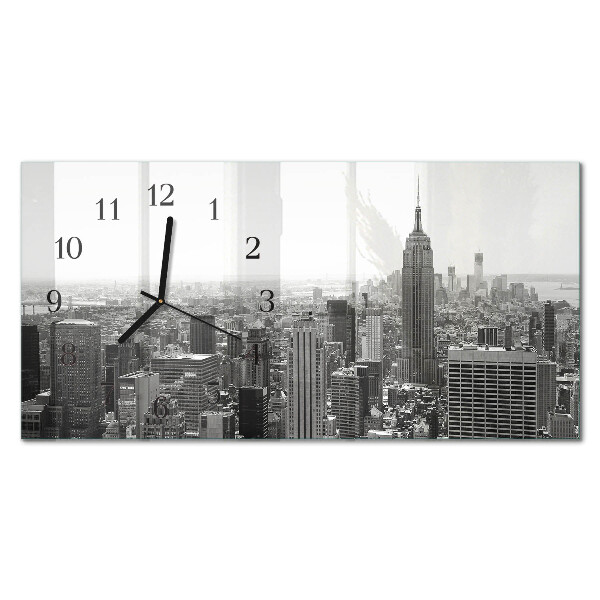 Négyszögletes üvegóra vízszintesen New York Manhattan