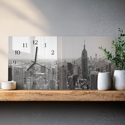 Négyszögletes üvegóra vízszintesen New York Manhattan
